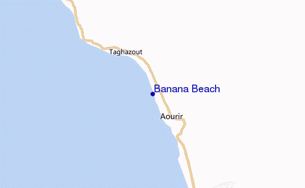 Banana Beach location map
