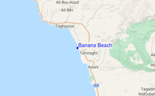 Banana Beach location map