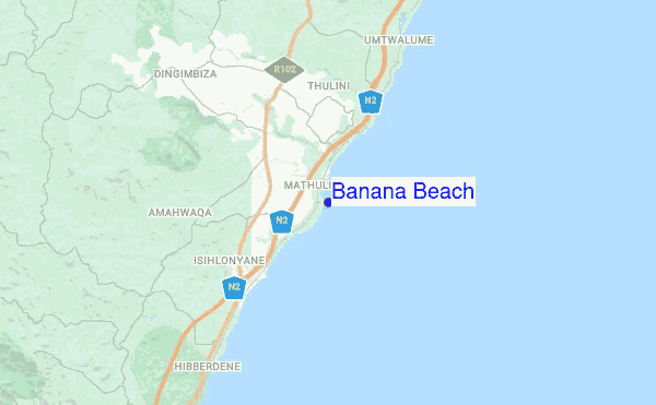 Banana Beach location map