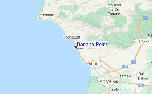 Banana Point Location Map