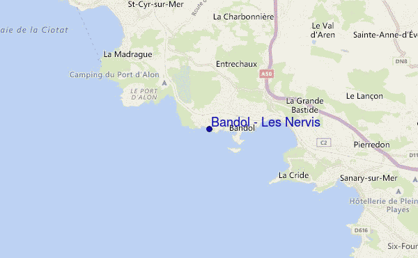 Bandol - Les Nervis location map