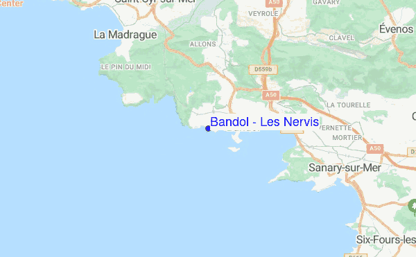 Bandol - Les Nervis location map