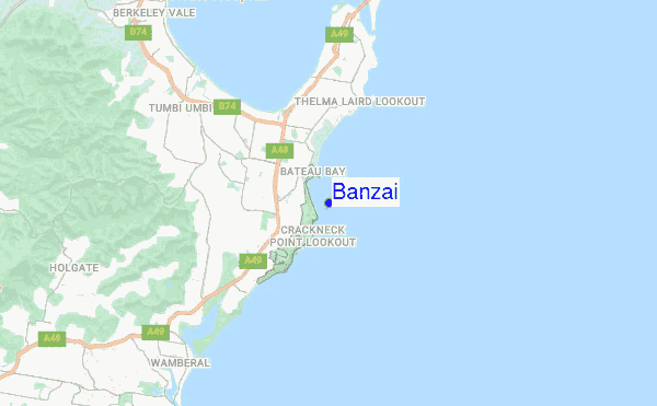 Banzai location map