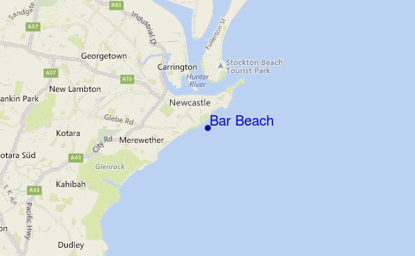 Bar Beach location map