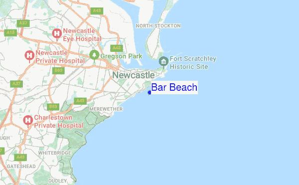 Bar Beach location map