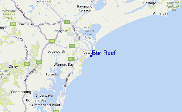 Bar Reef Location Map