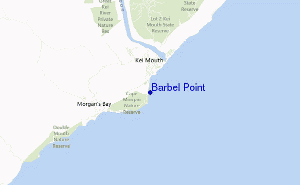 Barbel Point location map