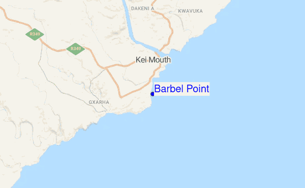 Barbel Point location map