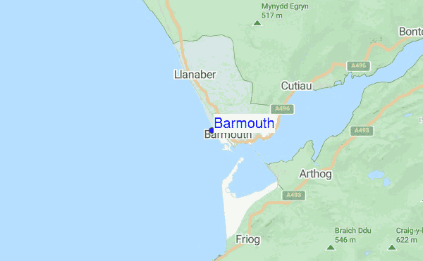 Barmouth location map