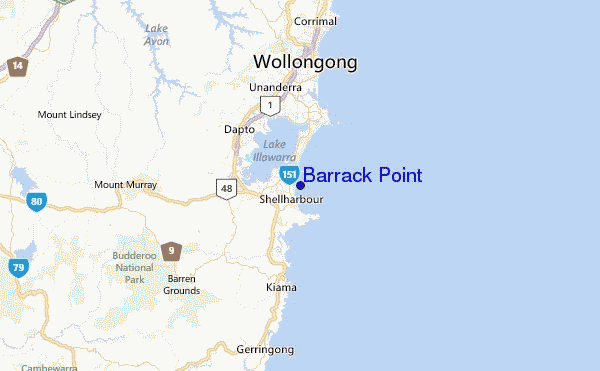 Barrack Point Location Map