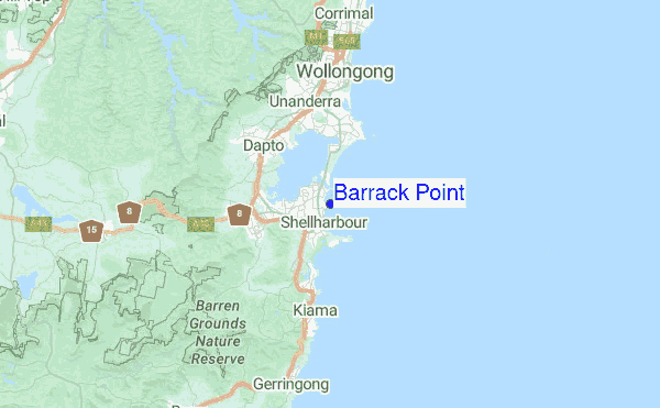 Barrack Point Location Map