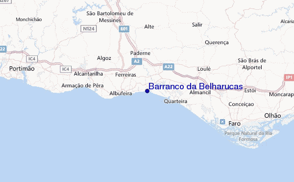 Barranco da Belharucas Location Map