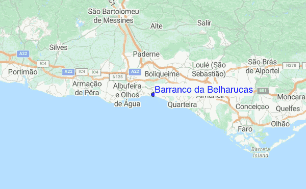 Barranco da Belharucas Location Map