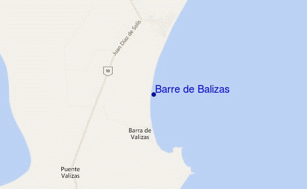 Barre de Balizas location map