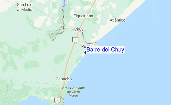 Barre del Chuy Location Map