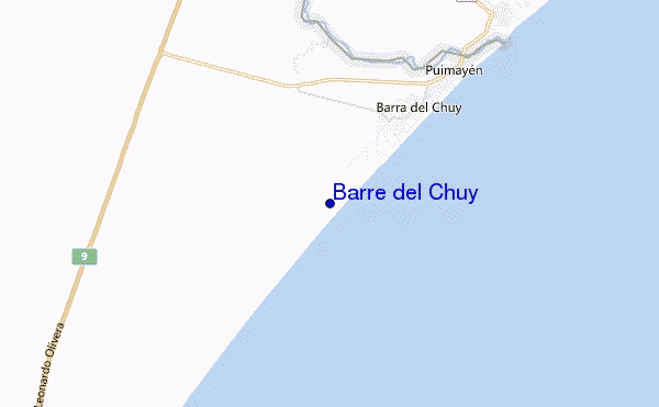 Barre del Chuy location map