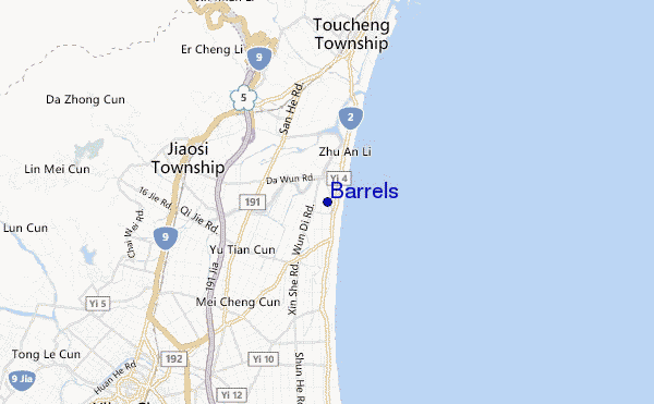 Barrels location map