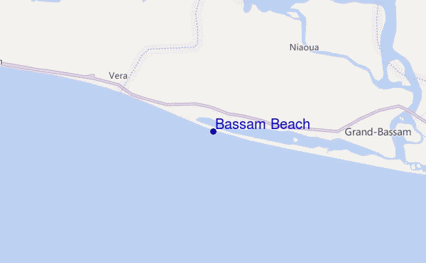 Bassam Beach location map