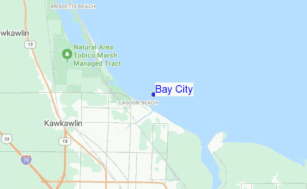 Bay City location map