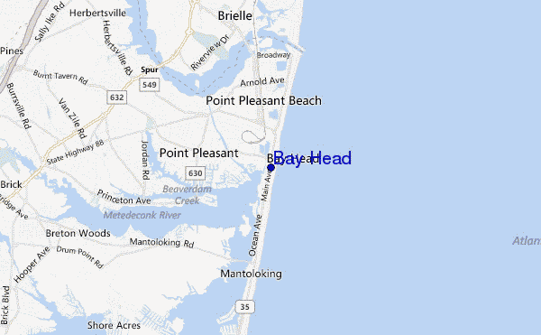 Bay Head location map