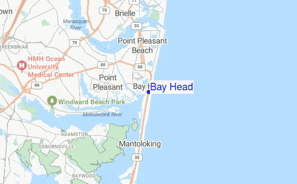 Bay Head location map