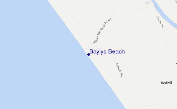 Baylys Beach location map