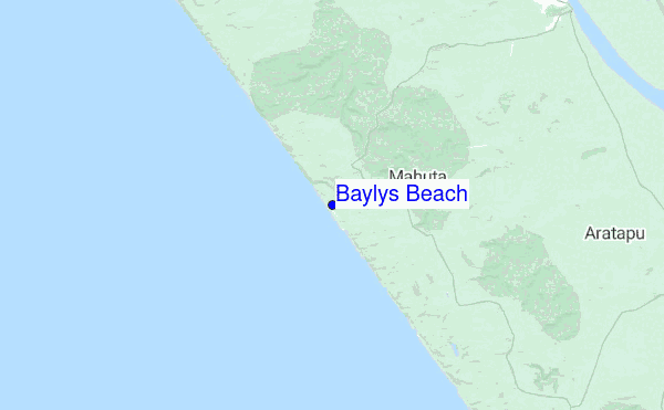 Baylys Beach location map