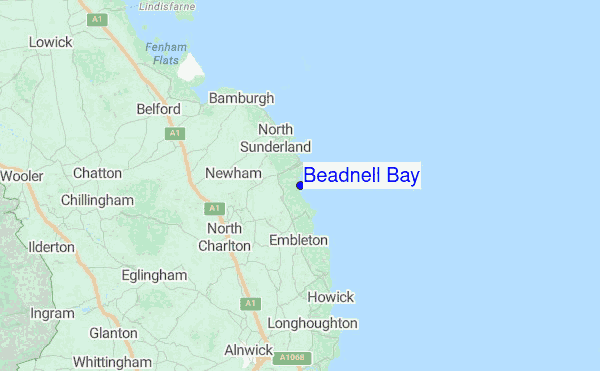 Beadnell Bay Location Map