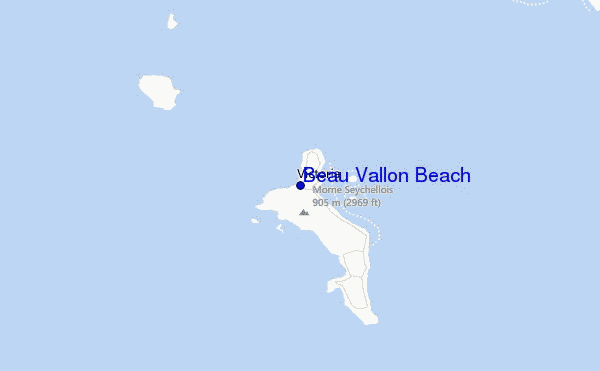Beau Vallon Beach Location Map