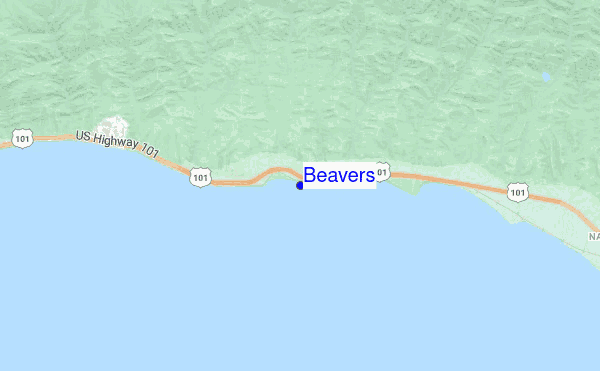 Beavers location map