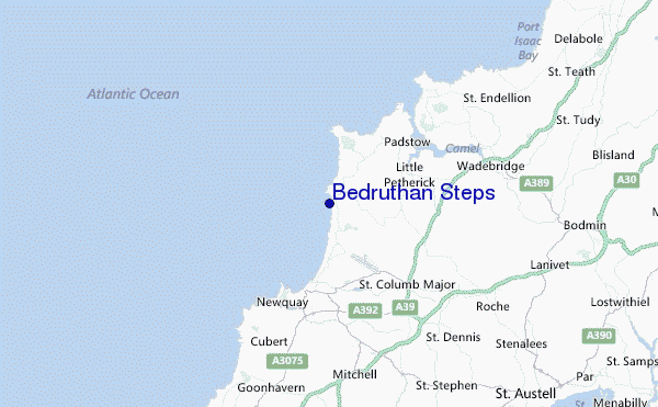 Bedruthan Steps Location Map
