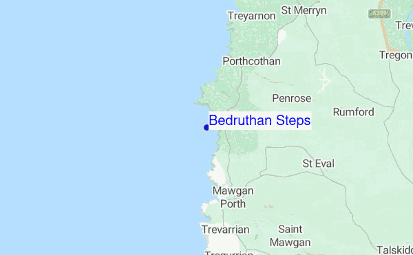 Bedruthan Steps location map