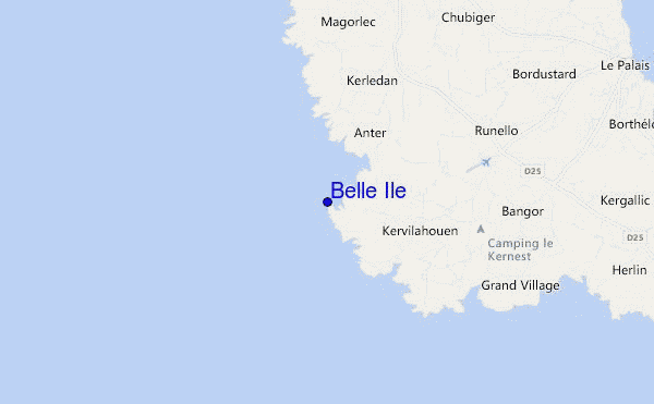Belle Ile location map