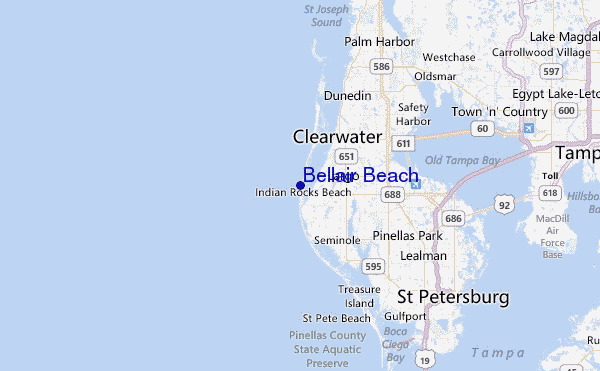 Bellair Beach Location Map