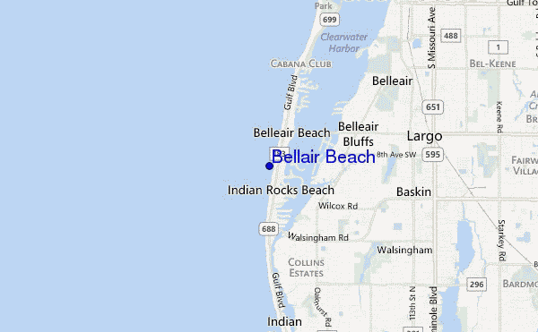 Bellair Beach location map