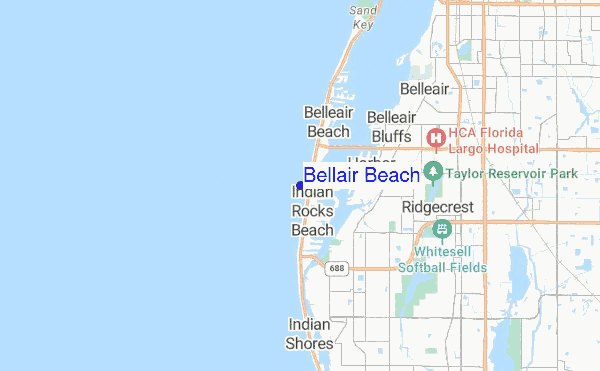 Bellair Beach location map