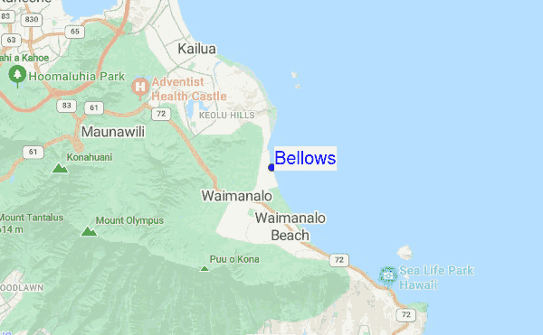 Bellows location map