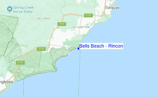 Bells Beach - Rincon location map