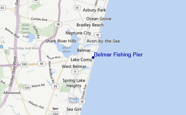 Belmar Fishing Pier location map