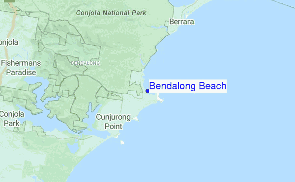 Bendalong Beach location map