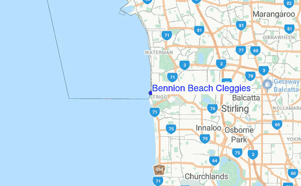 Bennion Beach Cleggies location map