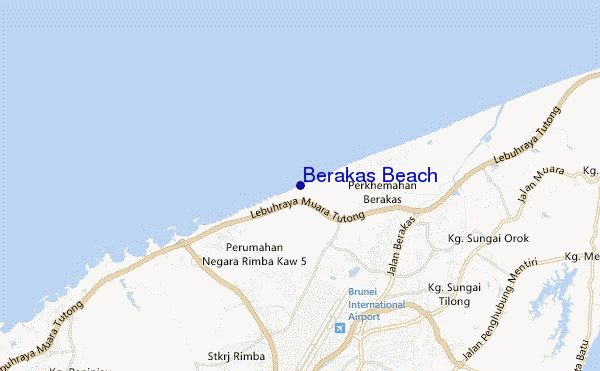 Berakas Beach location map