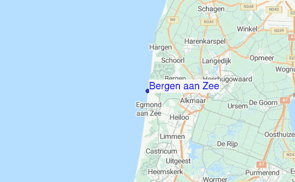 Bergen aan Zee Location Map