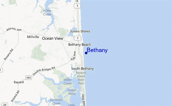Bethany location map