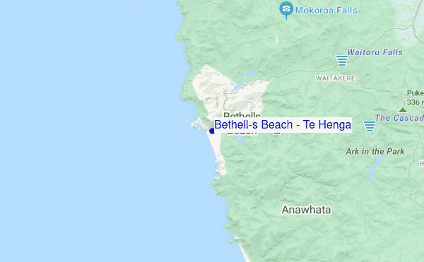 Bethell's Beach / Te Henga location map