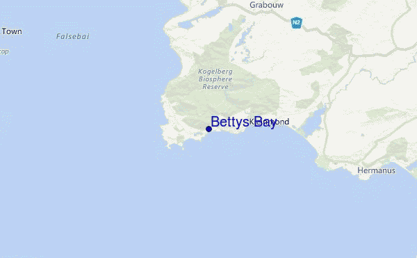 Bettys Bay Location Map