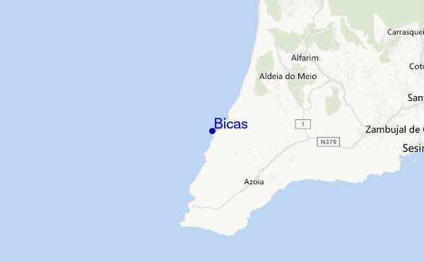 Bicas location map