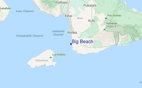 Big Beach Location Map