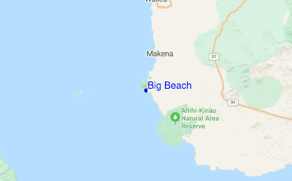 Big Beach location map