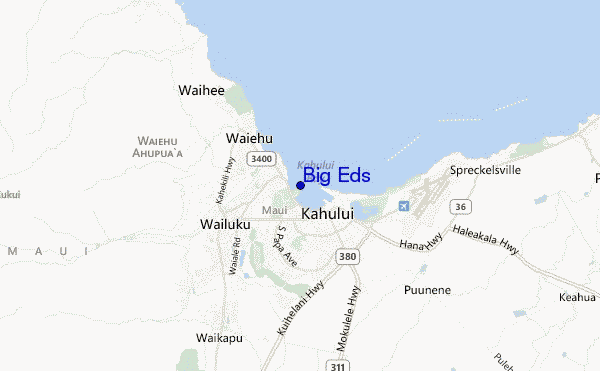 Big Eds location map